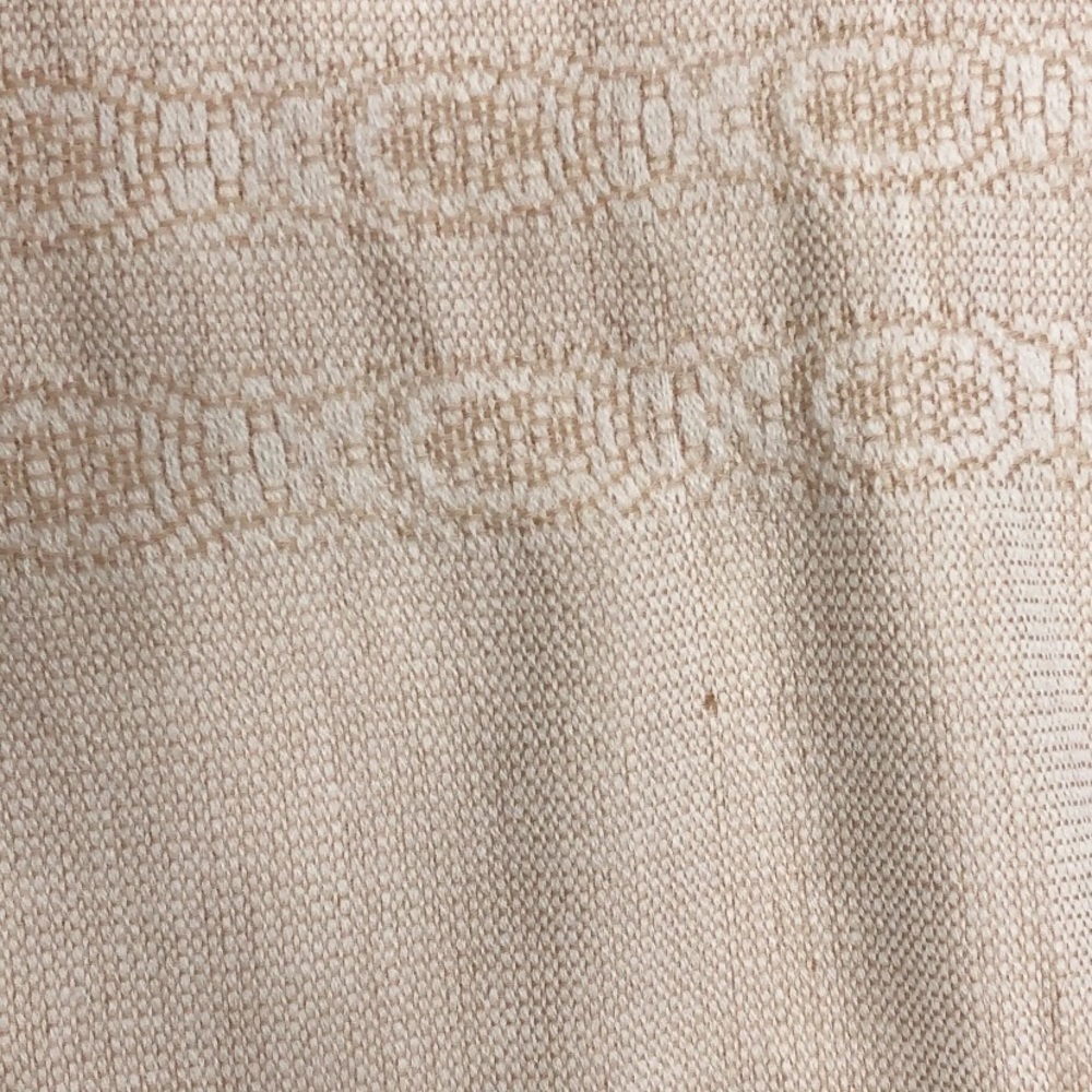 Churchill Handwoven Shawl Scarf tan knit fringe 63"x27" - Picture 9 of 10